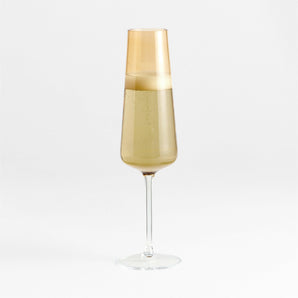 Ingrid Amber Cleared champagne Glass