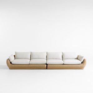 "Ipanema 164"" Wicker 2-Piece Outdoor So.