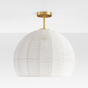 Kids Woven Rope Flush Mount Ceiling Light