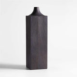 Izumo Large Dark Wood Vase 18".