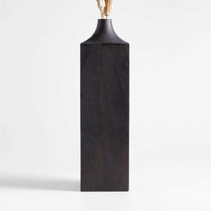 Izumo Large Dark Wood Vase 18".