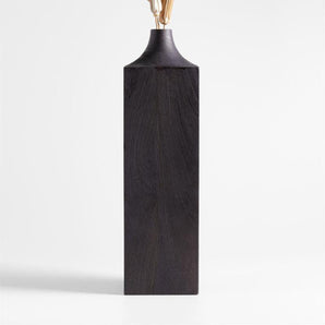 Izumo Large Dark Wood Vase 18".