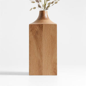 Izumo Medium Light Oak Vase 11".