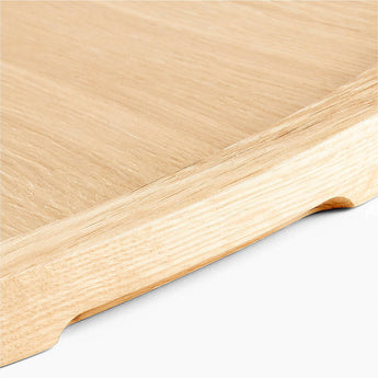 Oval Light Oak Wood Decorative Tray 30".