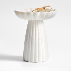 Jolie Narrow Marble Pedestal 9.5"
