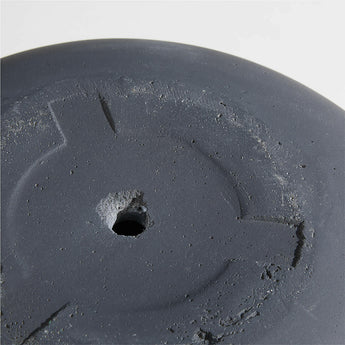Junio Small Round Dark Grey Planter 13".