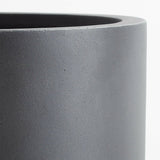 Junio Small Round Dark Grey Planter 13".