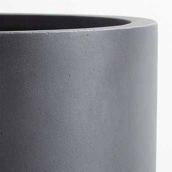 Junio Small Round Dark Grey Planter 13".