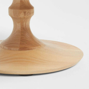 Kanso Round Natural Ash Wood Pedestal Cake Stand.