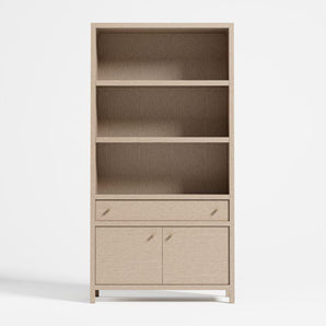 Keane Weathered Wood Storage Bookcase