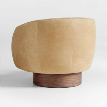 Kessler Leather Swivel Accent Chair.