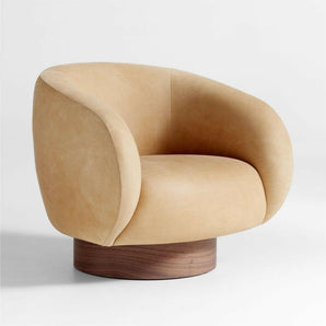 Kessler Leather Swivel Accent Chair.