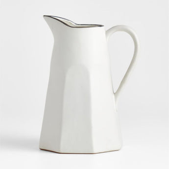 Stevey 103-oz. Cream Terracotta Pitcher by Leanne Ford.