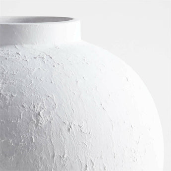 Lorient Large White Textured Ceramic Vase 18" by Laura Kim.