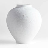Lorient Large White Textured Ceramic Vase 18" by Laura Kim.