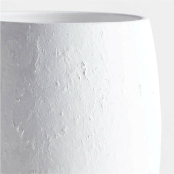 Lorient Tall White Textured Ceramic Vase 22" by Laura Kim.