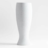 Lorient Tall White Textured Ceramic Vase 22" by Laura Kim.