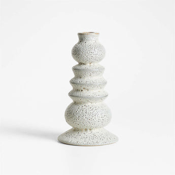Toulouse Small Ceramic Taper Candle Holder by Laura Kim.