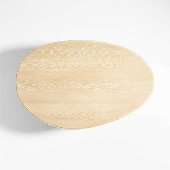 La Sal Natural Oak Wood 56" Asymmetrical Coffee Table.