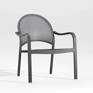 Lanai Charcoal Mesh Outdoor Lounge Chair