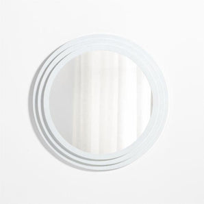 Lewes White Plaster Wall Mirror.