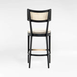 Libby Black and Natural Cane Counter Stool.