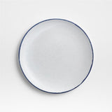 Lina Matte Blue Strp Salad Plate.