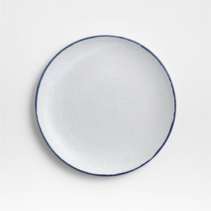 Lina Matte Blue Strp Salad Plate