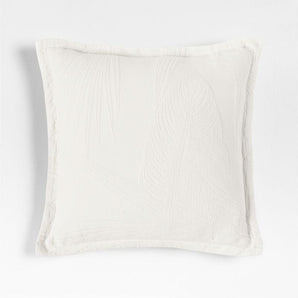 Lindoso Tonal Jacquard Palm Leaf Throw Pillow