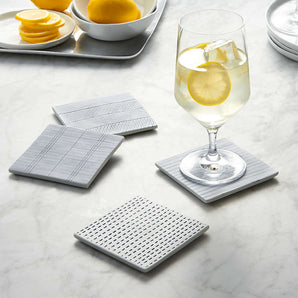 Linea Tile Coasters, Set of 4.
