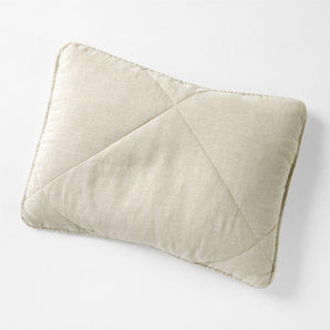 EUROPEAN FLAX ™-Certified Linen Warm Naturals Standard Quilted Pillow Sham.