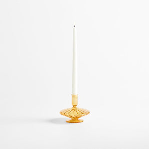 "Lisbon Sm Amber Taper 4.75""".