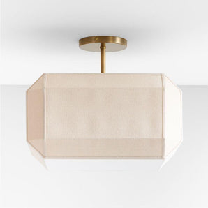 Kids Luca Linen Box Semi-Flush Mount Ceiling Light