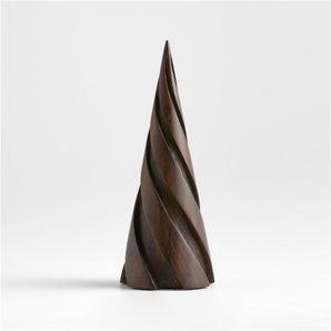 Madeira Walnut Wood Decorative Turned Tree Small 12"