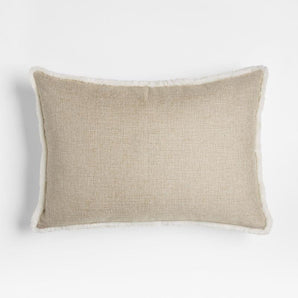 Malmo Shearling 22x15 Ivory Throw Pillow.
