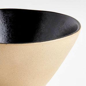 Marin Black Recycled Ceramic Cereal Bowl.