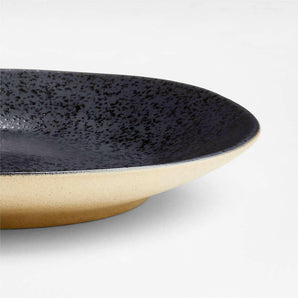 Marin Black Recycled Ceramic Salad Plate.