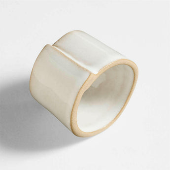 Marin Recycled Natural Stoneware Napkin Ring.