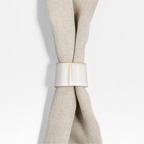 Marin Recycled Natural Stoneware Napkin Ring.