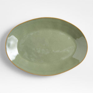Plato ovalado de gres Marin