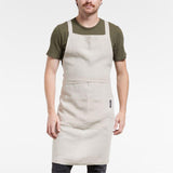 Marin Natural Tan European Flax ®-Certified Cotton Apron.