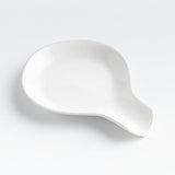 Marin White Stoneware Spoon Rest.
