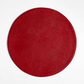Maxwell Red Round Easy Care Placemat