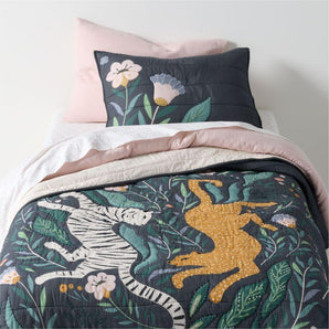 Kids Midnight Marrakech Tiger Cotton Voile Quilt