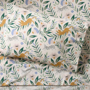 Juego de sábanas de algodón orgánico Kids Stay Cool Midnight Marrakech Tiger