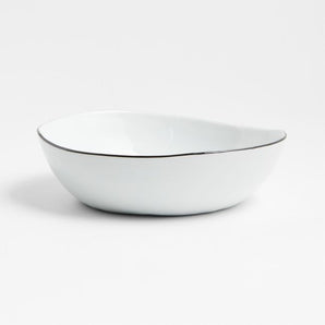 Mercer Black Rim Porcelain Low Bowl