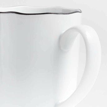 Mercer Black Rim Porcelain Mug.