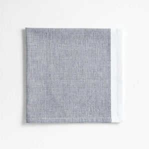 Mercer Deep Indigo Organic Cotton Dinner Napkin.