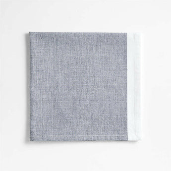 Mercer Deep Indigo Organic Cotton Dinner Napkin.