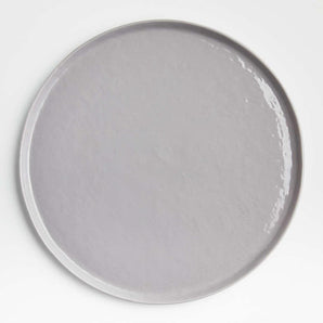 Plato redondo de porcelana gris Mercer
